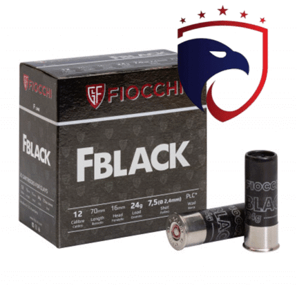 Cartucho Fiocchi .12GA [70mm] FBlack 7.5 Cx.25un