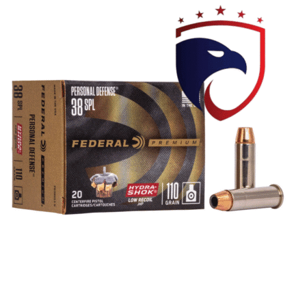 Munição Federal .38SPL JHP Hydra Shock 110gr Cx.20un