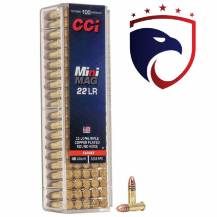 Munição CCI 22LR Mini Mag RN 40 Grains – Cx 100