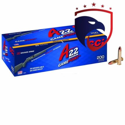 Munição CCI 22WMR MAGUM GAMEPOINT JACKETED SOFT POINT 35GR – CX200