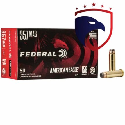 Munição Federal 357 MAGUM JACKETED SOFT POINT 158GR – CX 50