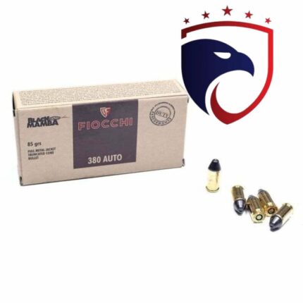 Munição Fiocchi 380 AUTO FMJTC BLACK MAMBA 85gr – Cx 50